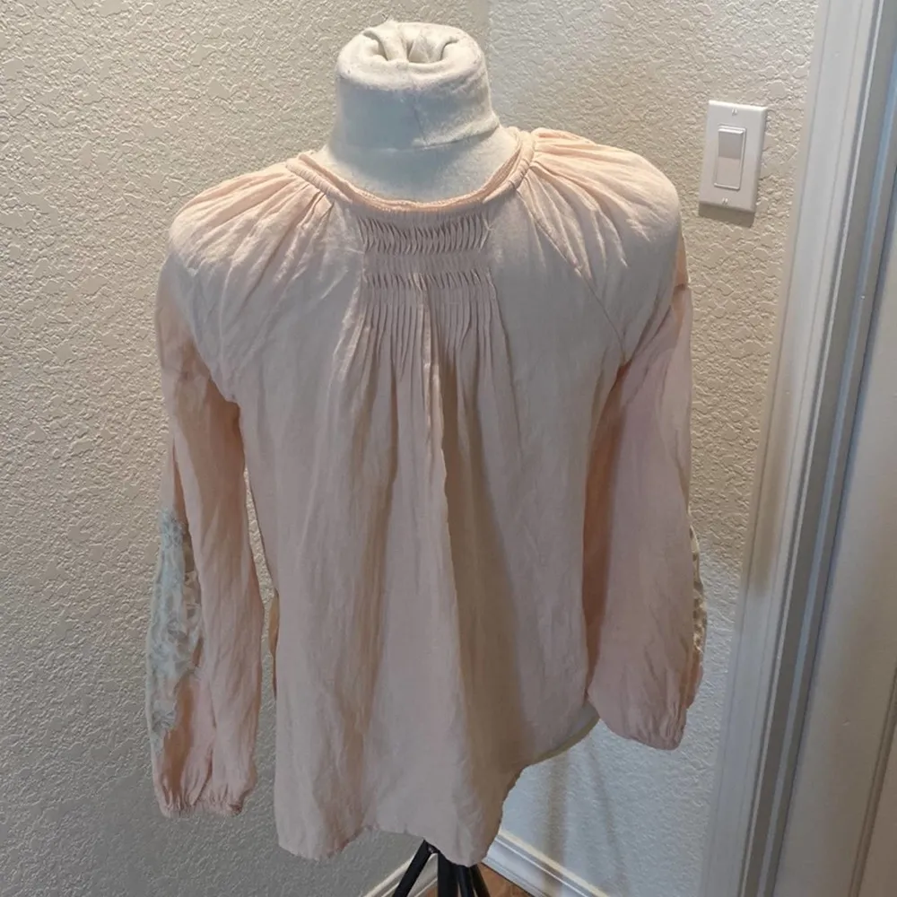 Free People Women’s Lightweight Tunic Top Split V-neck w/ Tie Front Tassel Sz XS - Image 93