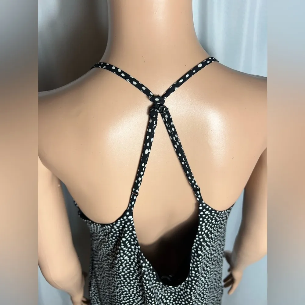 Aqua Women’s Dress Size M Polka Dots Black and White Mini Ruffle Asymmetrical - Image 5