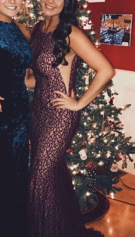 Wine Prom Gown - Image 2