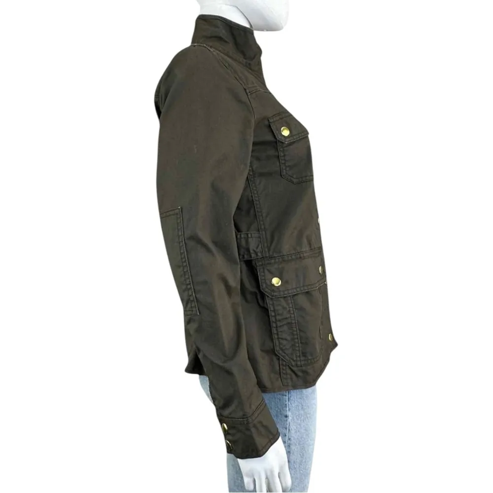 J.Crew  Olive Zip-Up Jacket Size S - Image 4