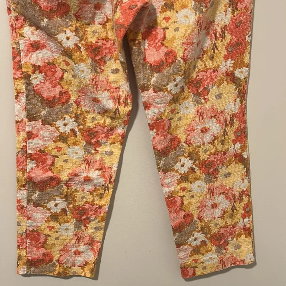 Talbots Signature Floral Spring Summer Pant Size 12 - Image 5