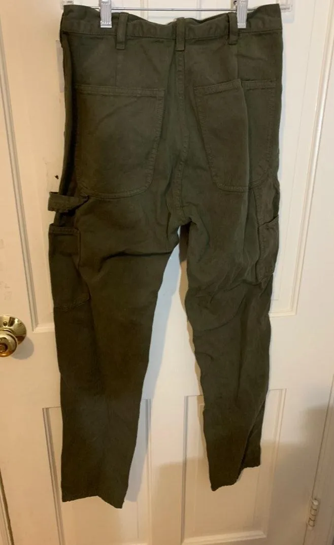 John Galt/ Brandy Melville Olive Cargo Pant NWT Green Size M - Image 4