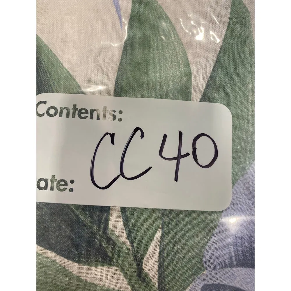 ELENA BALDI 100% Linen Tropical Print Strappy Tiered Maxi Dress M Made In Italy White Size M - Image 7