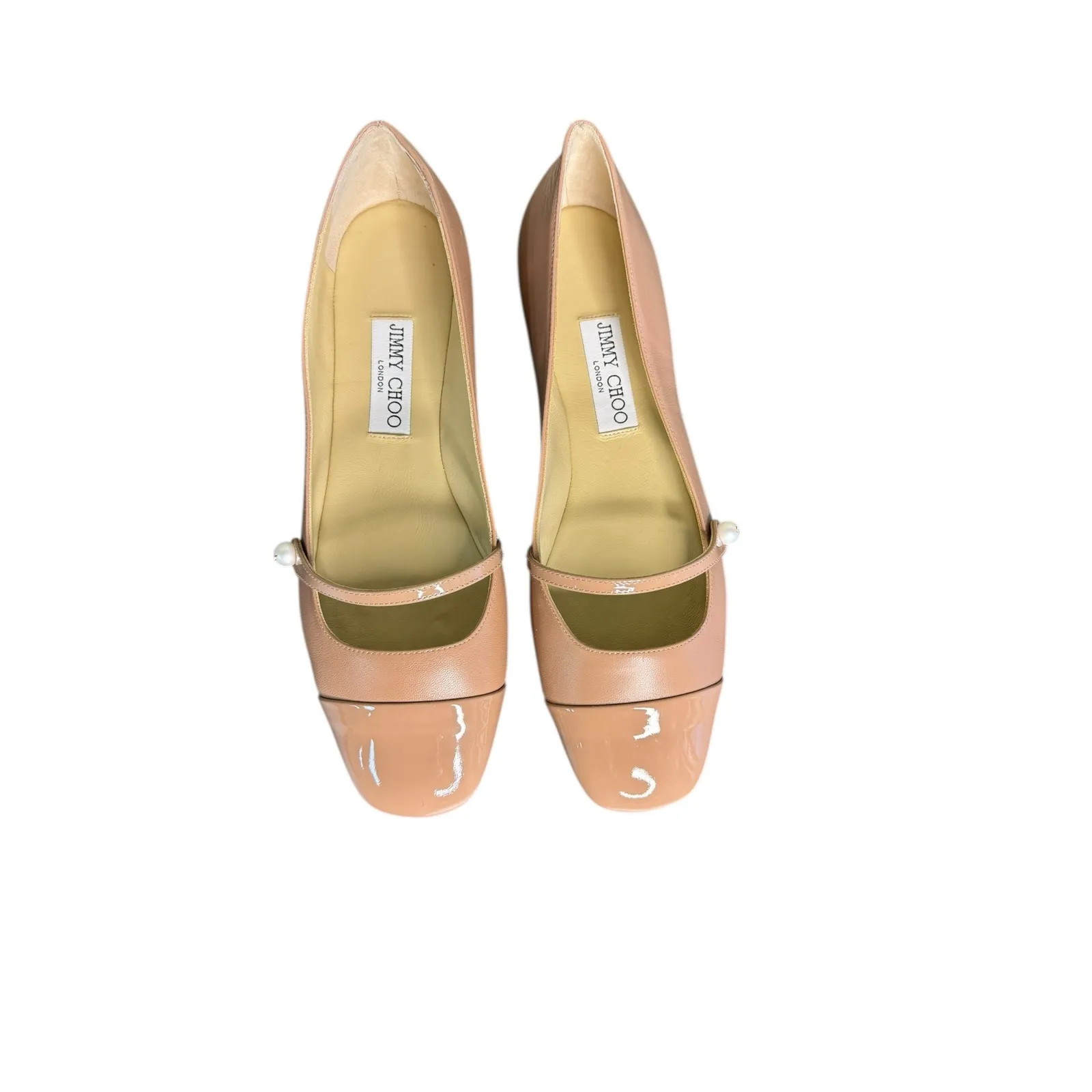 Jimmy Choo NIB Elisa Cap Toe Ballet Flat in Ballet Pink Size 39 - Image 5