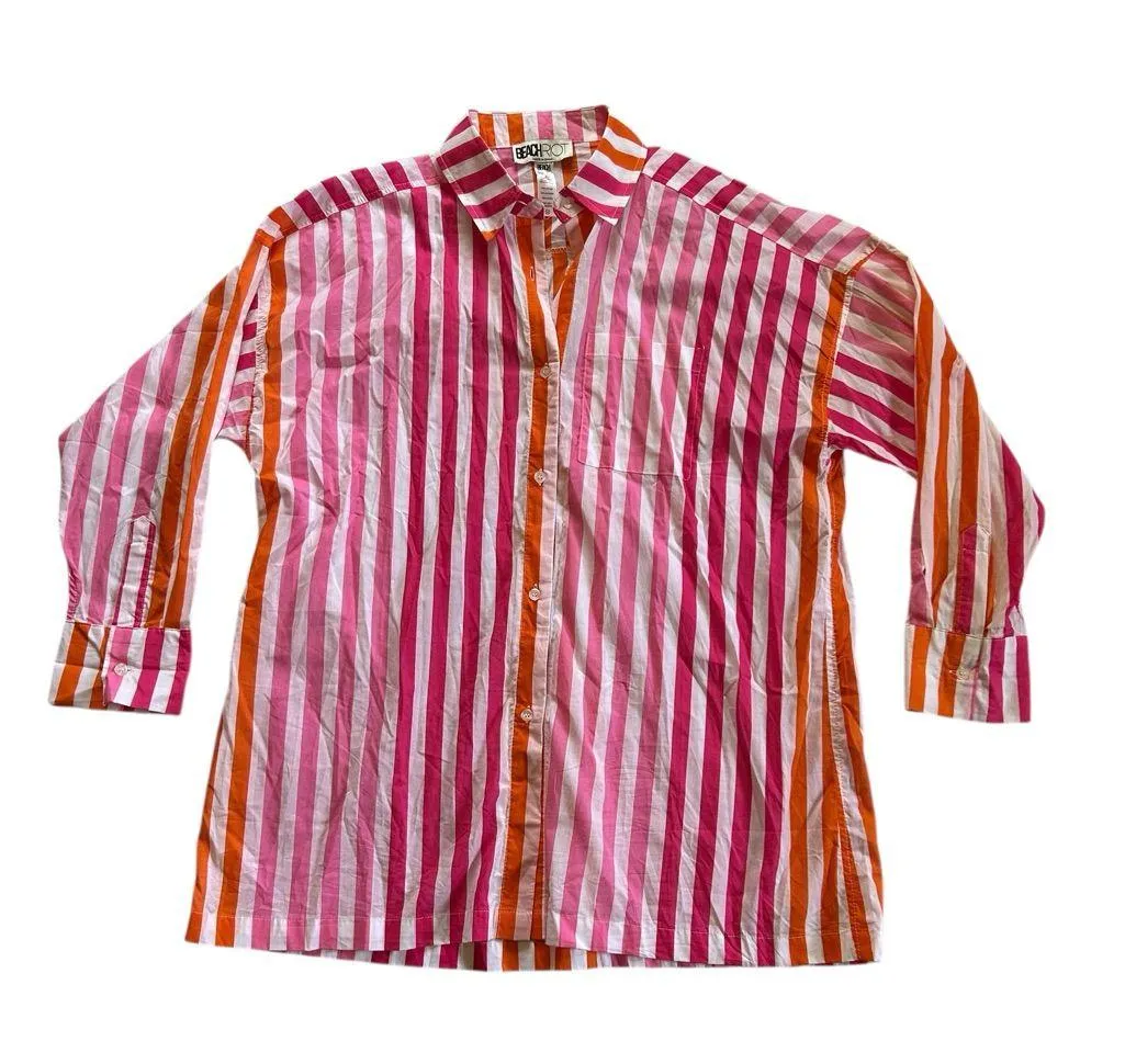 Beach Riot Alexa Top Sunset Stripes Swim Suit Coverup Size L/XL Beach Vacation - Image 6