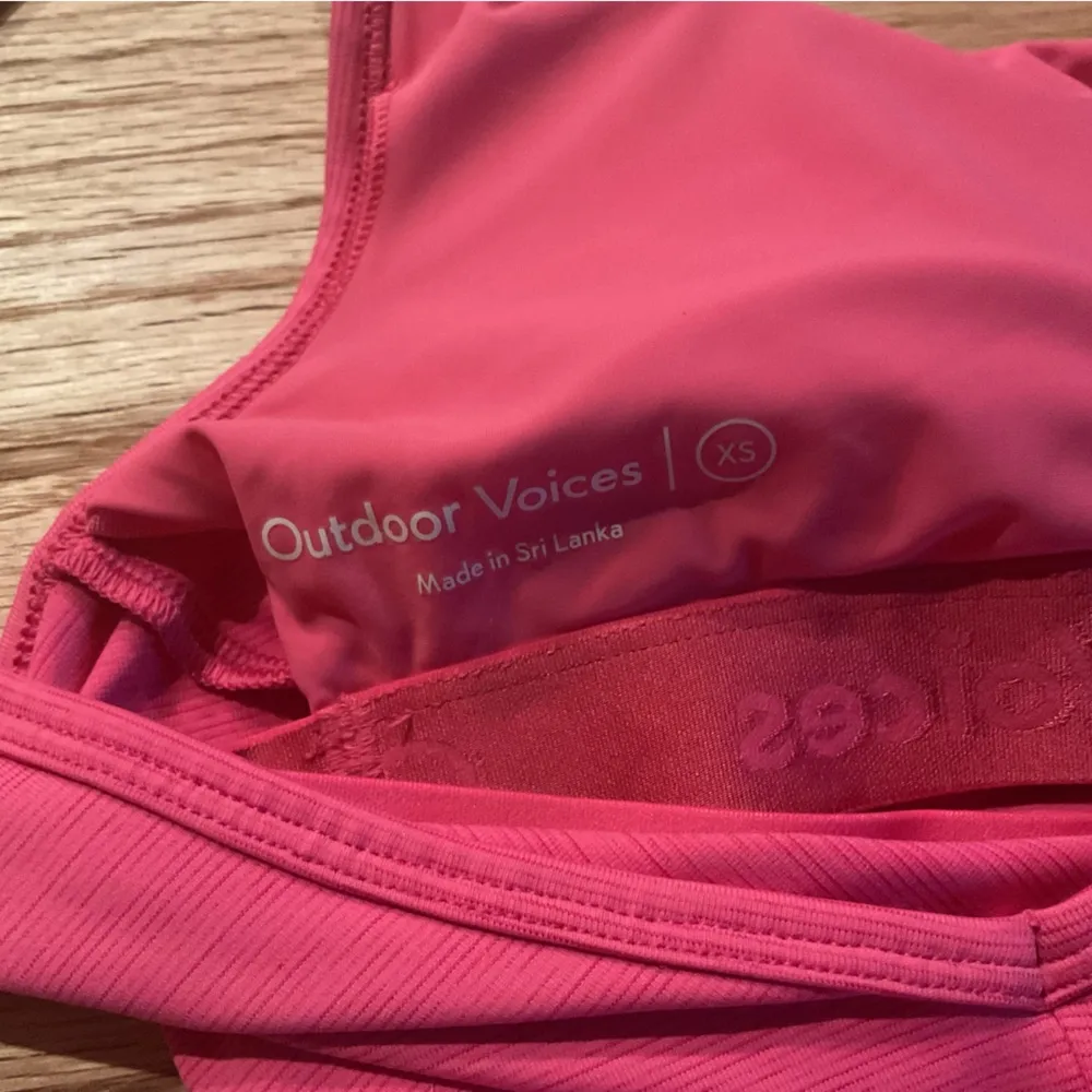 Outdoor Voices Tech Sweat Leotard in Cerise Hot Pink XS - Image 2