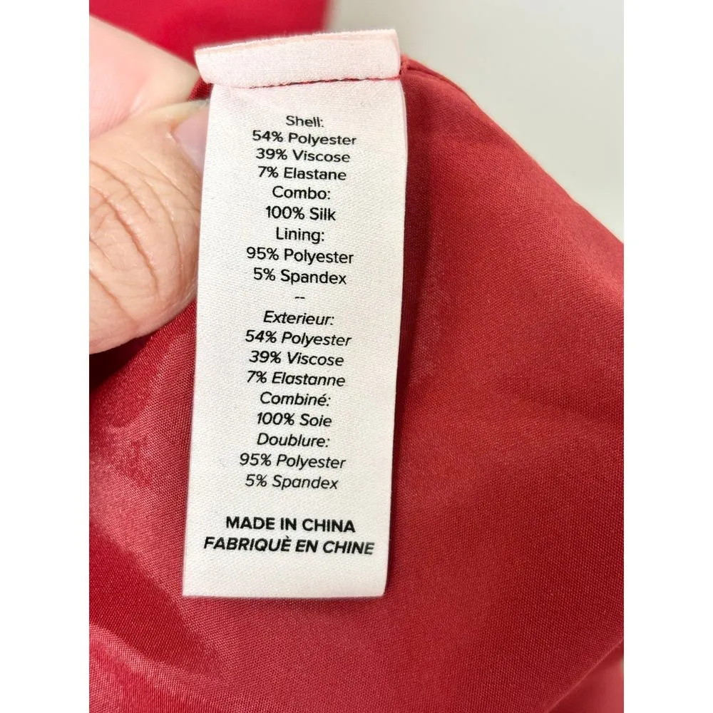 5a7 Cinq à Sept Sleeveless Cowl Neck Ruched Side Mini Dress Red Women's Size 2 - Image 4