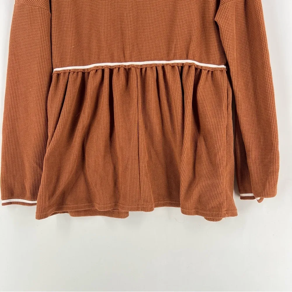 EoMENIE Womens Size L Waffle Knit V - Image 11