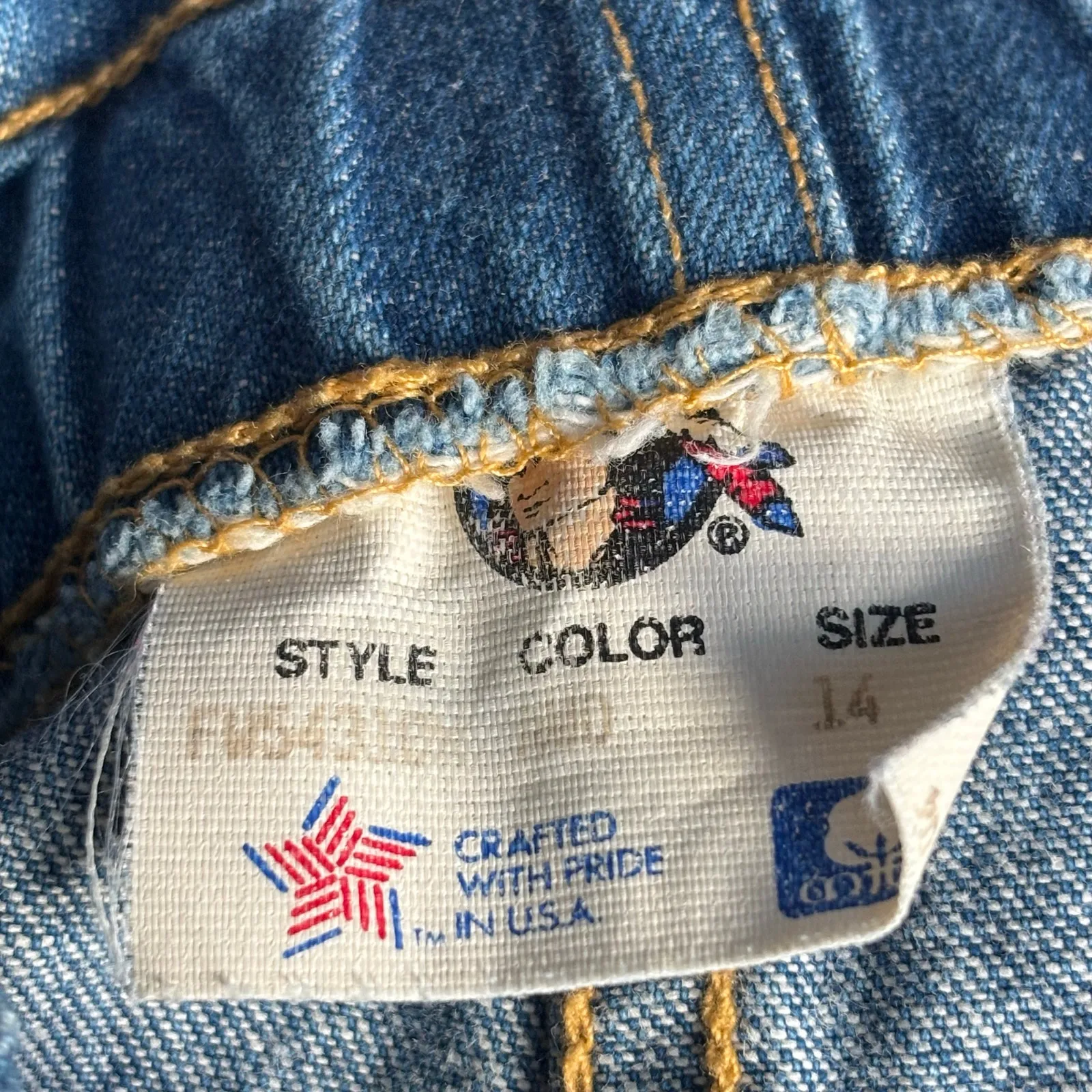 Vintage Cherokee Denim Skirt Made In USA Button Front Midi Americana Western Blue Size M - Image 6