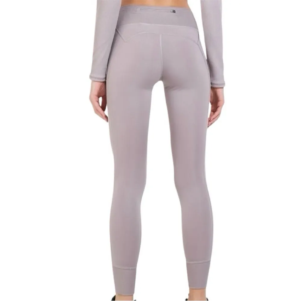 Nike Air Graphic Fast 7/8 Dri Fit Logo Leggings Ribbed Hem & Pockets Size Large - Image 11