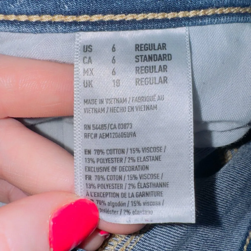 American Eagle Women's Super Stretch Medium Wash Super Hi Rise Jegging Jeans 6 - Image 6