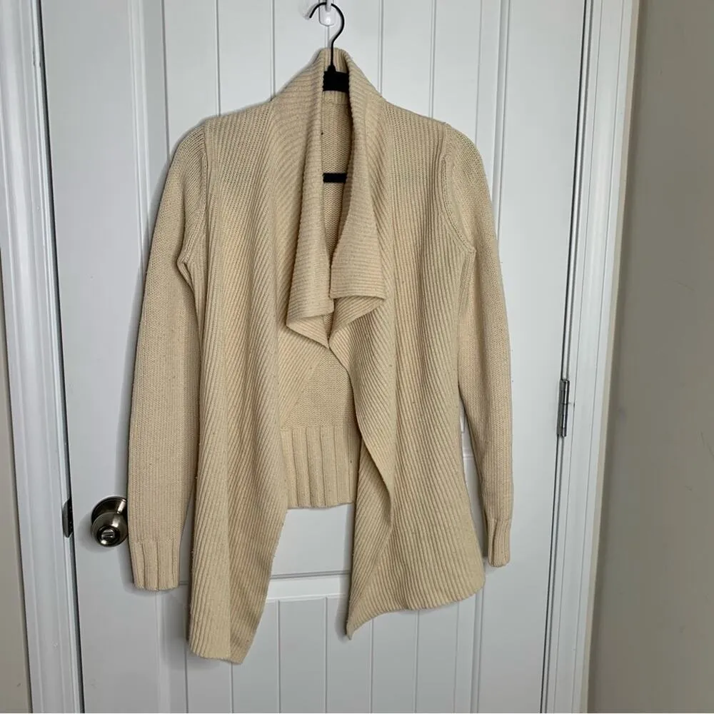 Vince‎ yak wool drape cream sweater cardigan size XS quiet luxury minimalist - Image 3