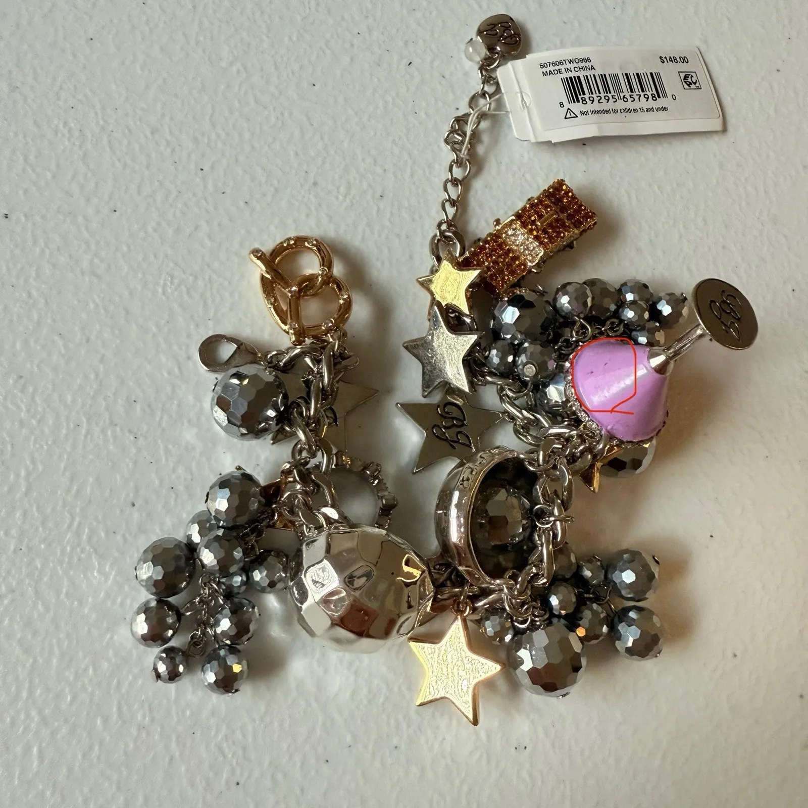 Betsey Johnson NYC charm bracelet With Adjustable Length - Image 4