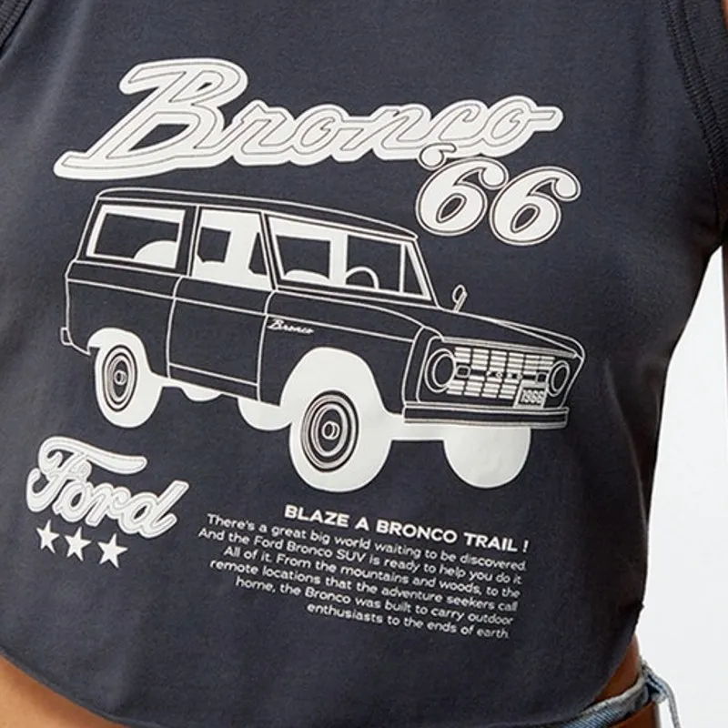 PacSun FORD Bronco '66 Gray Tank Top size M - Image 6