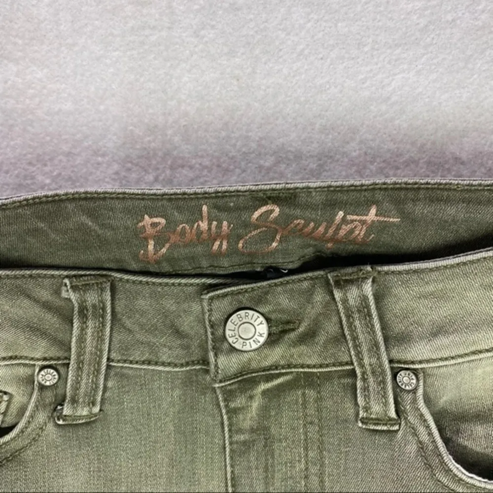 Celebrity Pink Body Sculpt Stretch Green Denim Mid Rise Ankle Skinny Jean‎ - Image 4