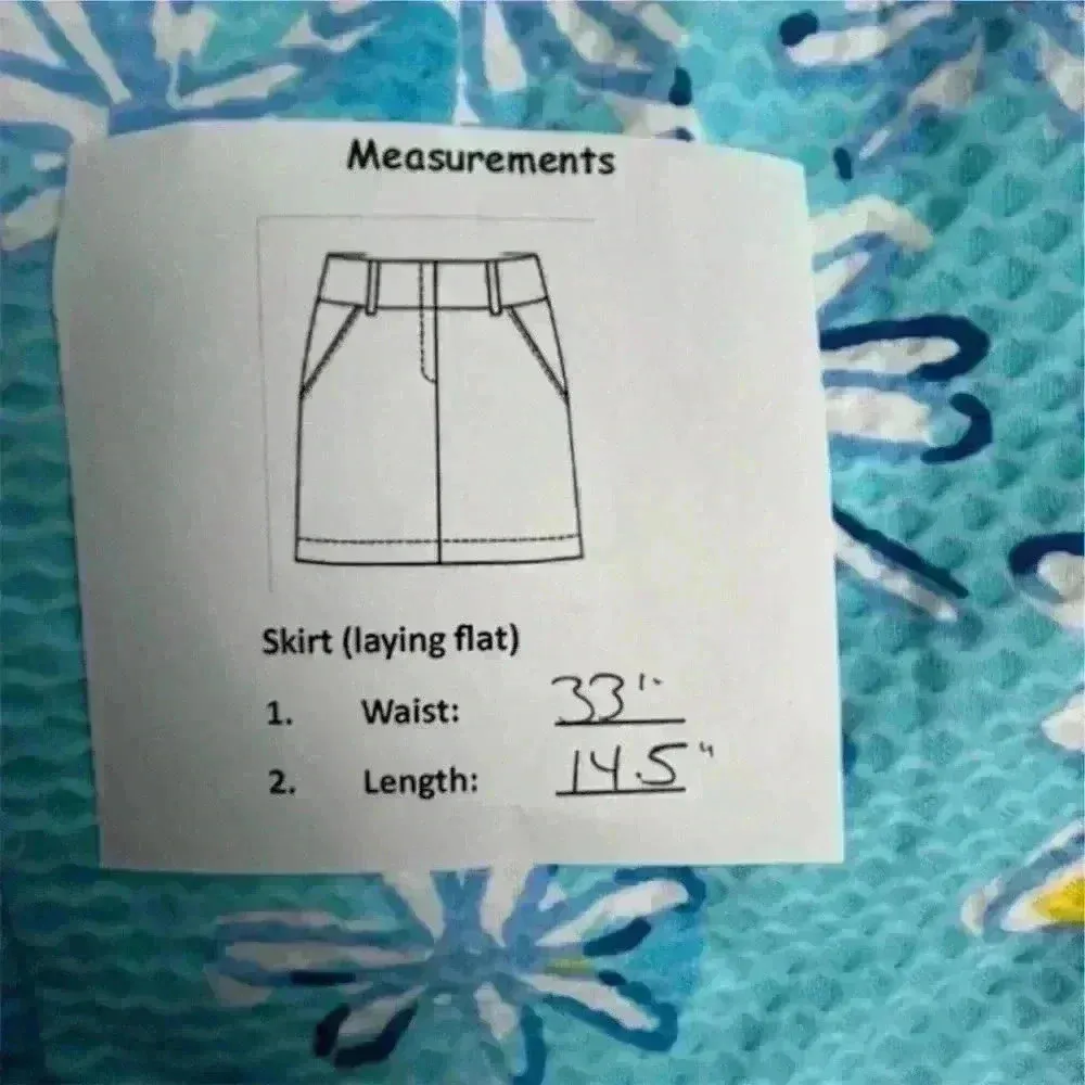 Lilly Pulitzer Women's Size 10 Blue Floral Mini Skirt Casual Summer - Image 8