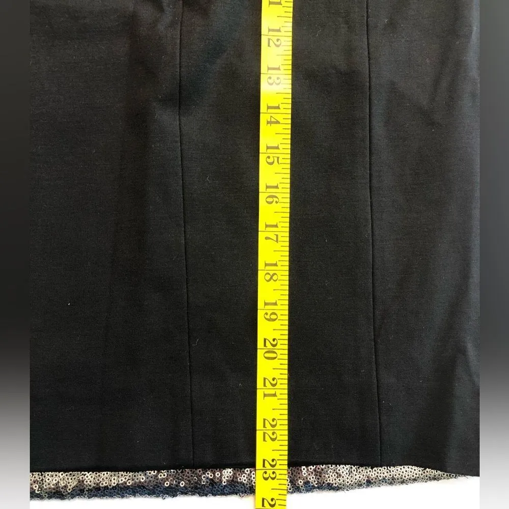 NEW Moschino Cheap and Chic Sequin Midi Skirt Pencil Sparkly Silver US 8 $550 - Image 7