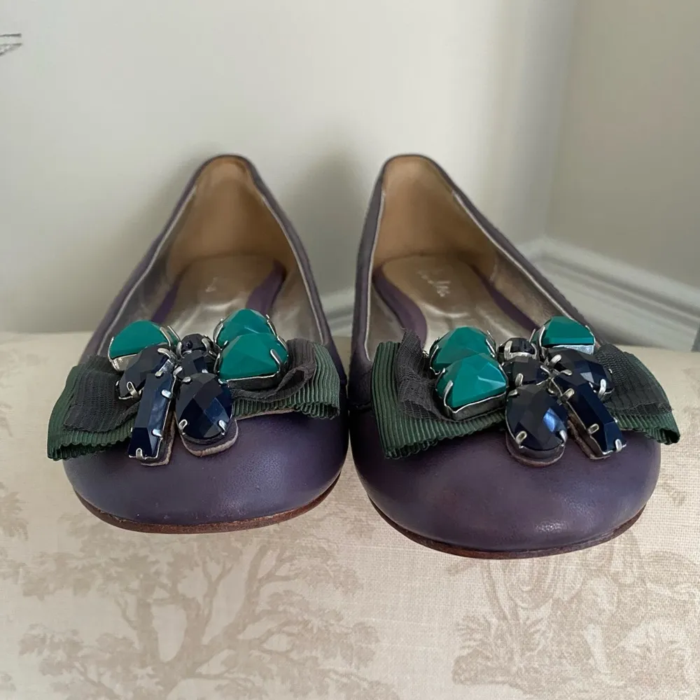 Boden embellished purple jeweled flats Size 39/ - Image 9