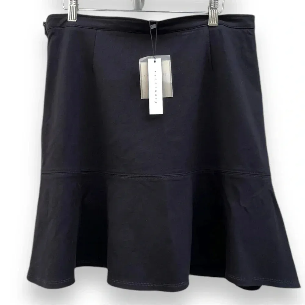 Sanctuary Clothing Women's Essential Ponte‎ Flirt Skirt Size XL Black New - Image 2