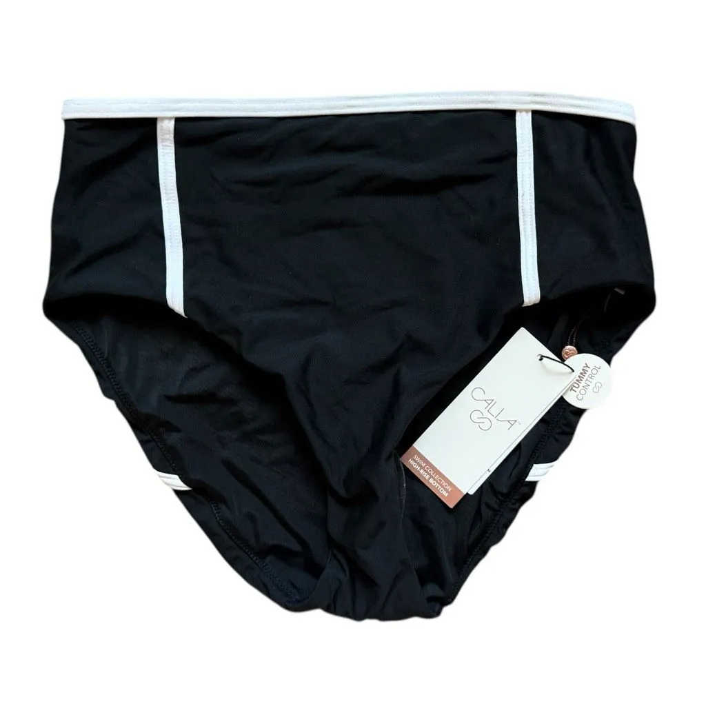 NWT Womens Calia by Carrie Underwood High Rise Tipping Ribbed Bikini Bottom - Image 3