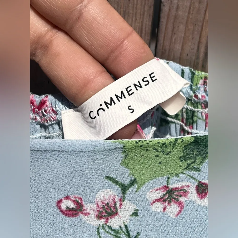 Commense floral print Tie Strap Dress Blue - Image 6