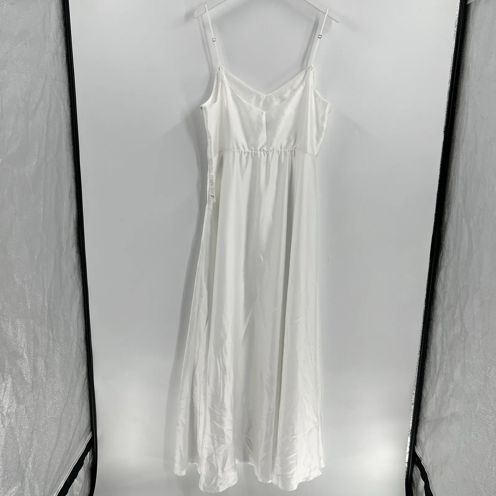 Show Me Your Mumu SMYM Faith Maxi Dress White Ivory Luxe Satin Size XXL Bridal - Image 7
