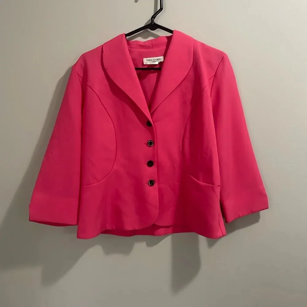 Miss Dorby Vintage Pink button down blazer Size 10 - Image 2