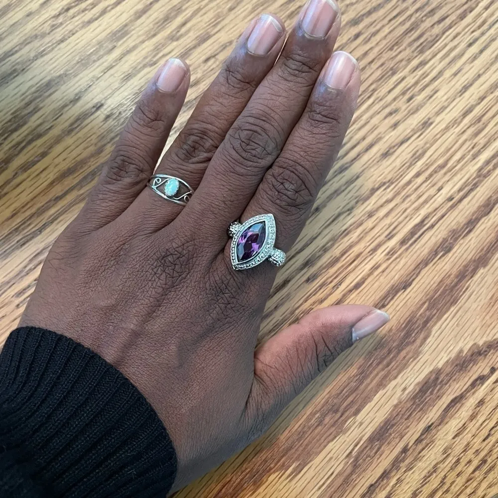 Womens Nevada Silver Ring Size 8 Purple - Image 4