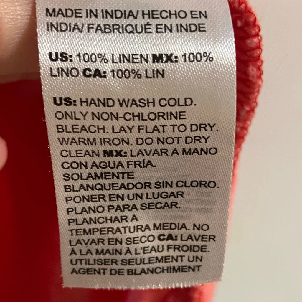 Chico’s tunic top knit linen orangish red long line 2X - Image 7