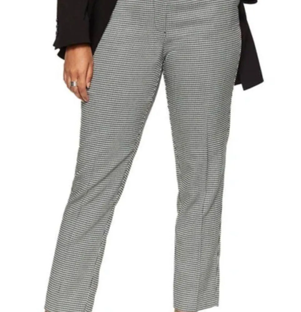 Mango Suit houndstooth pleat front cropped pants - Image 14