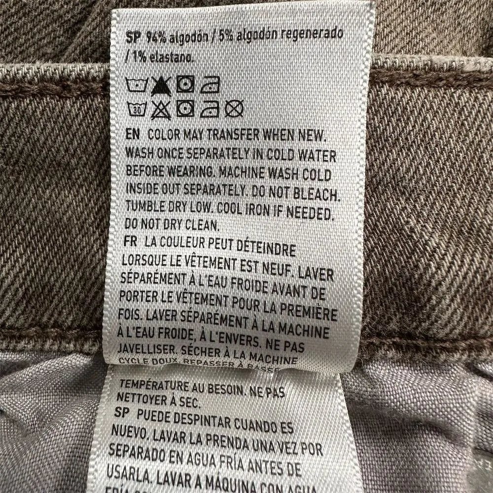 American Eagle Women's Brown Gray 90’s Straight Jeans Size 0 Short - Image 7