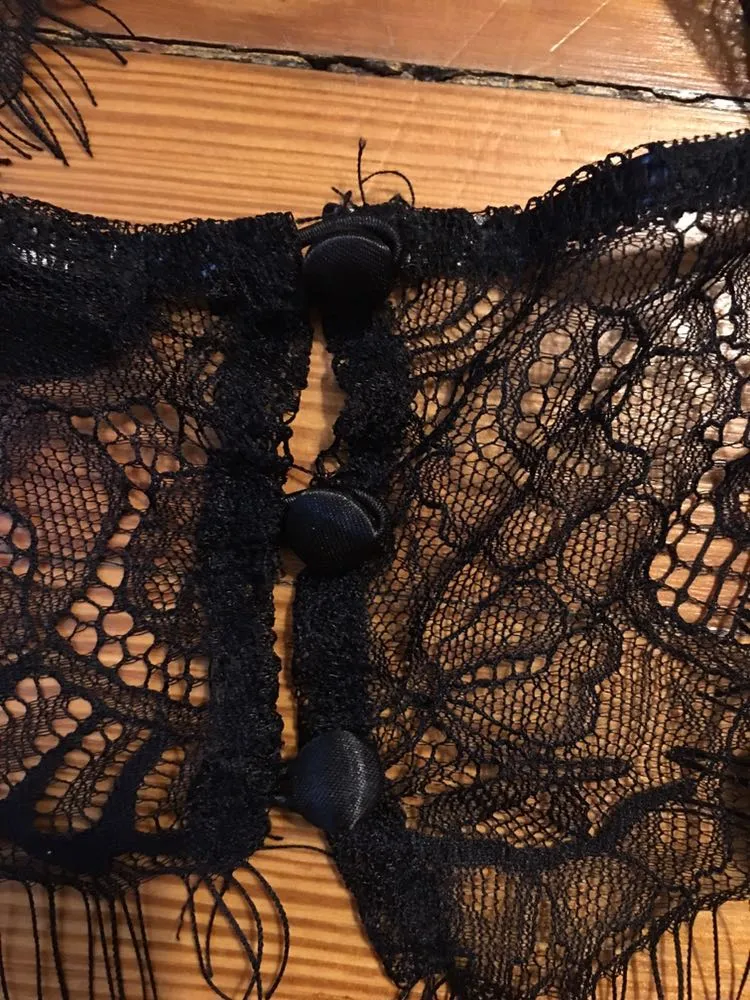 Urban Outfitters Black Lace Crop Top - Image 5