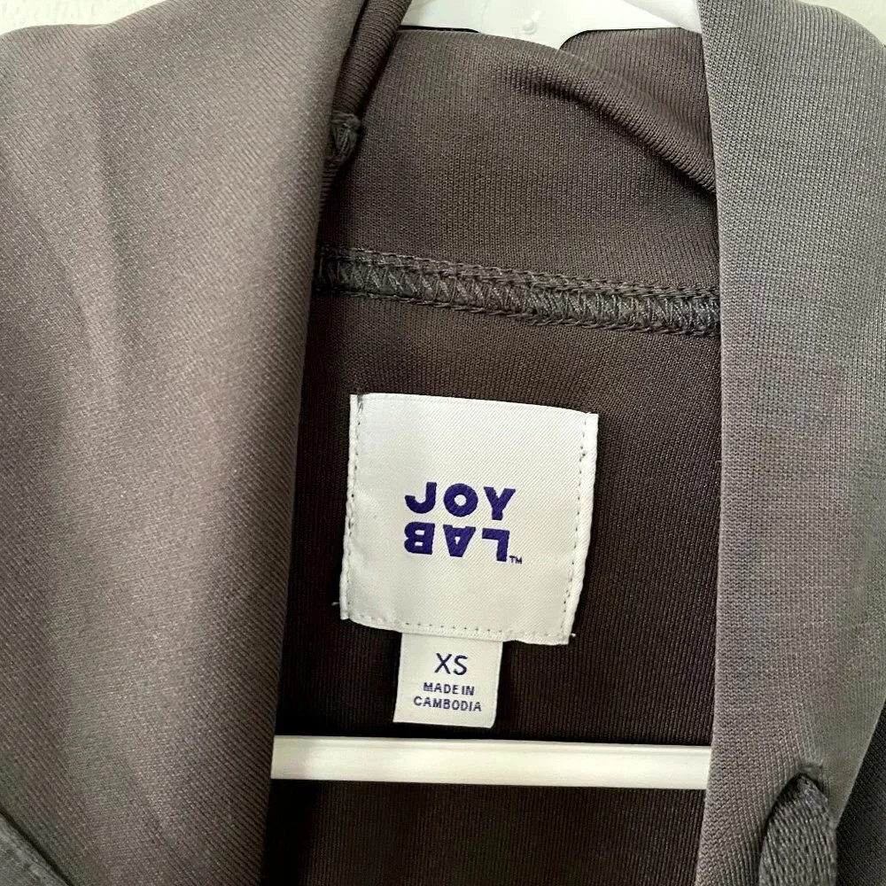 JoyLab gray cropped hoodie hooded sweater casual athleisure workout brown casual - Image 4