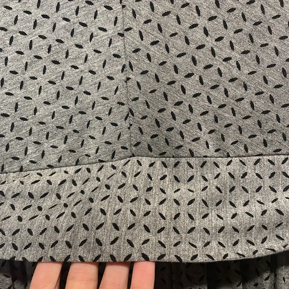 Loft- NWT Gray Print V-Neck Sleeveless Belt Stretch Jersey Pockets Dress- XLP - Image 7