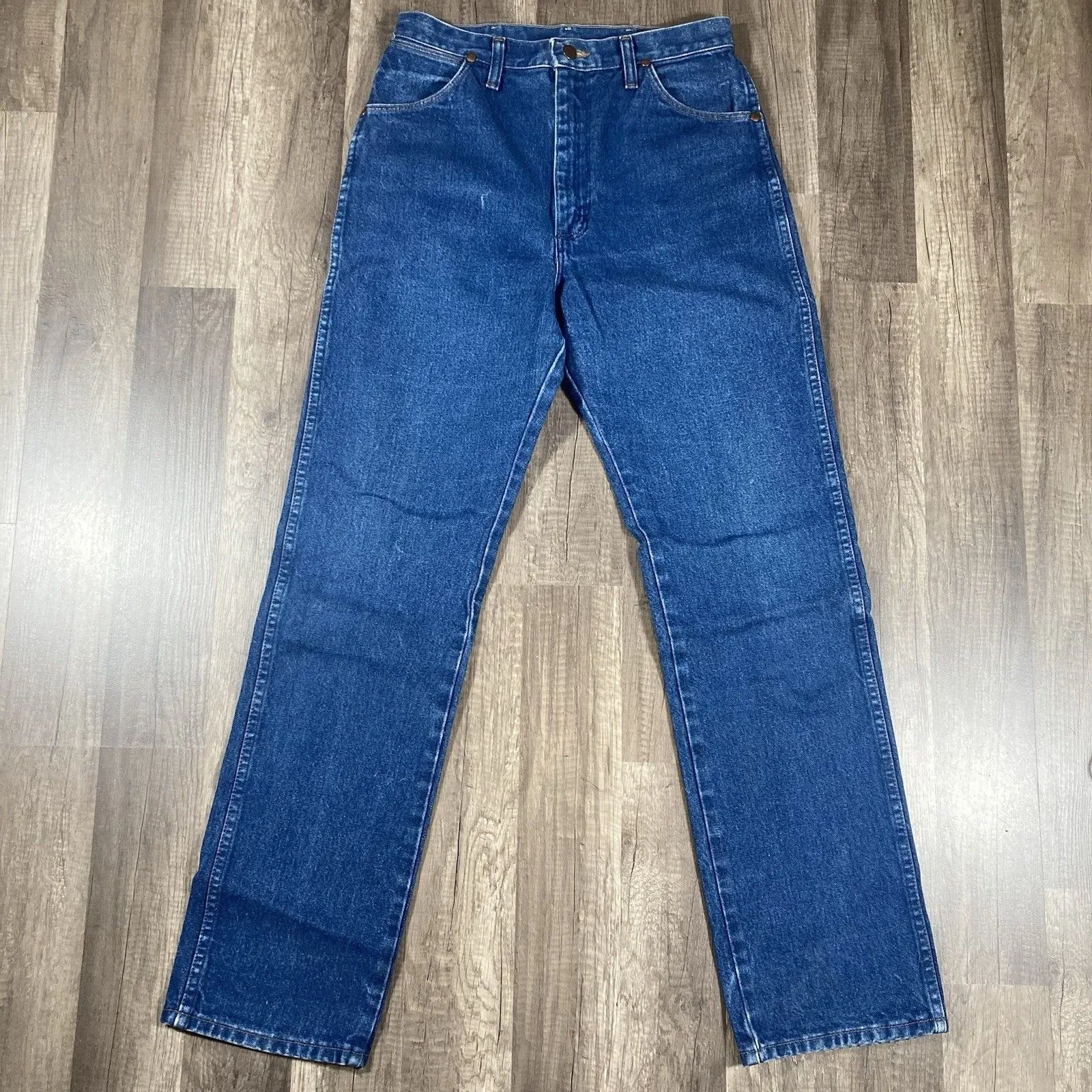 VTG Wrangler Jeans Womens 29x32 14MWZG Cowboy Cut Denim Blue High Rise Western - Image 4