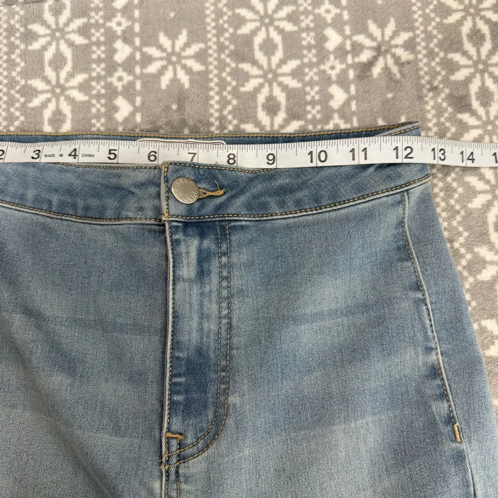 Free People Flare Float On‎ Pant Jean in Love Letters Blue Size 24 - Image 10