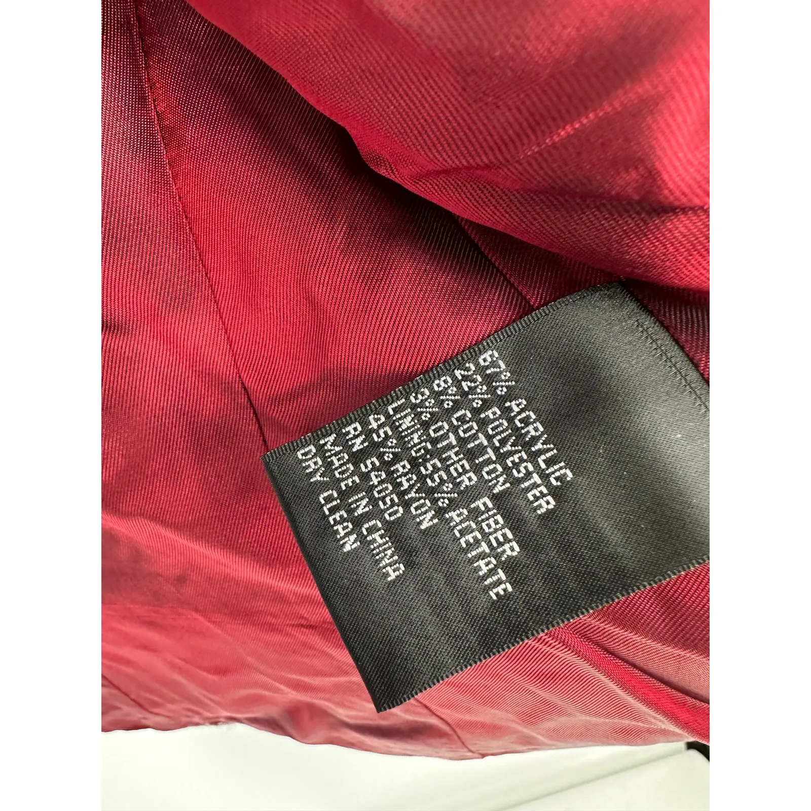 KASPER Womens Red Black Tweed Blazer Jacket Size 4P Career Office Business - Image 7