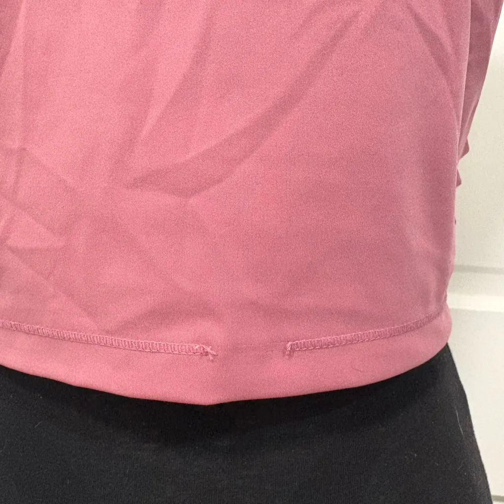 Nike Women's Pink Pro-fit Cropped Workout Top Sleeveless Cut Out Sides Running - Image 7