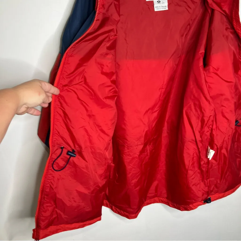 Columbia lightweight windbreaker jacket blue red women’s size medium full‎ zip - Image 6