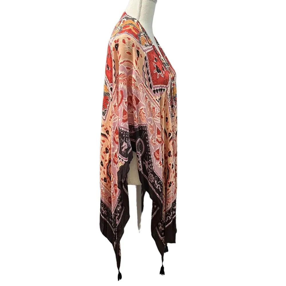 Vince Camuto Multicolored Bohemian Paisley Wrap W/Arm Holes OSFM - Image 5