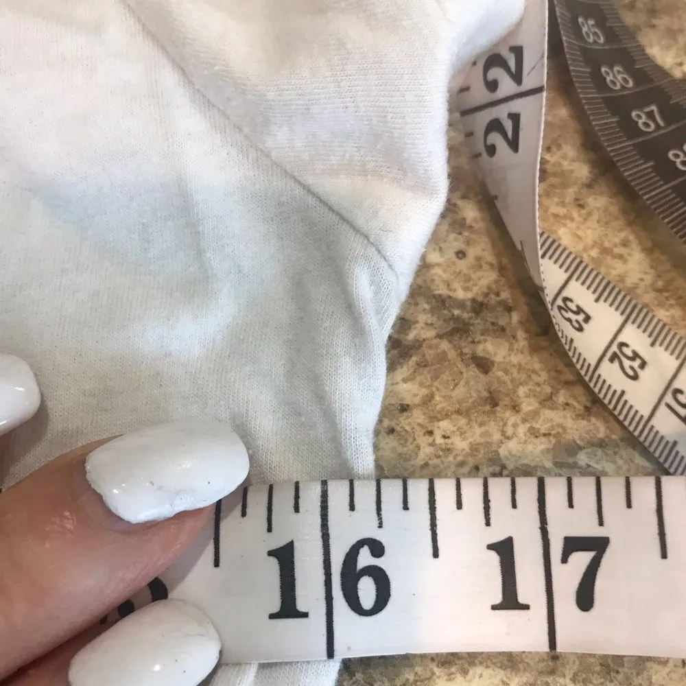 Short Sleeve Top Orange Green Love Peace Size Small - Image 5