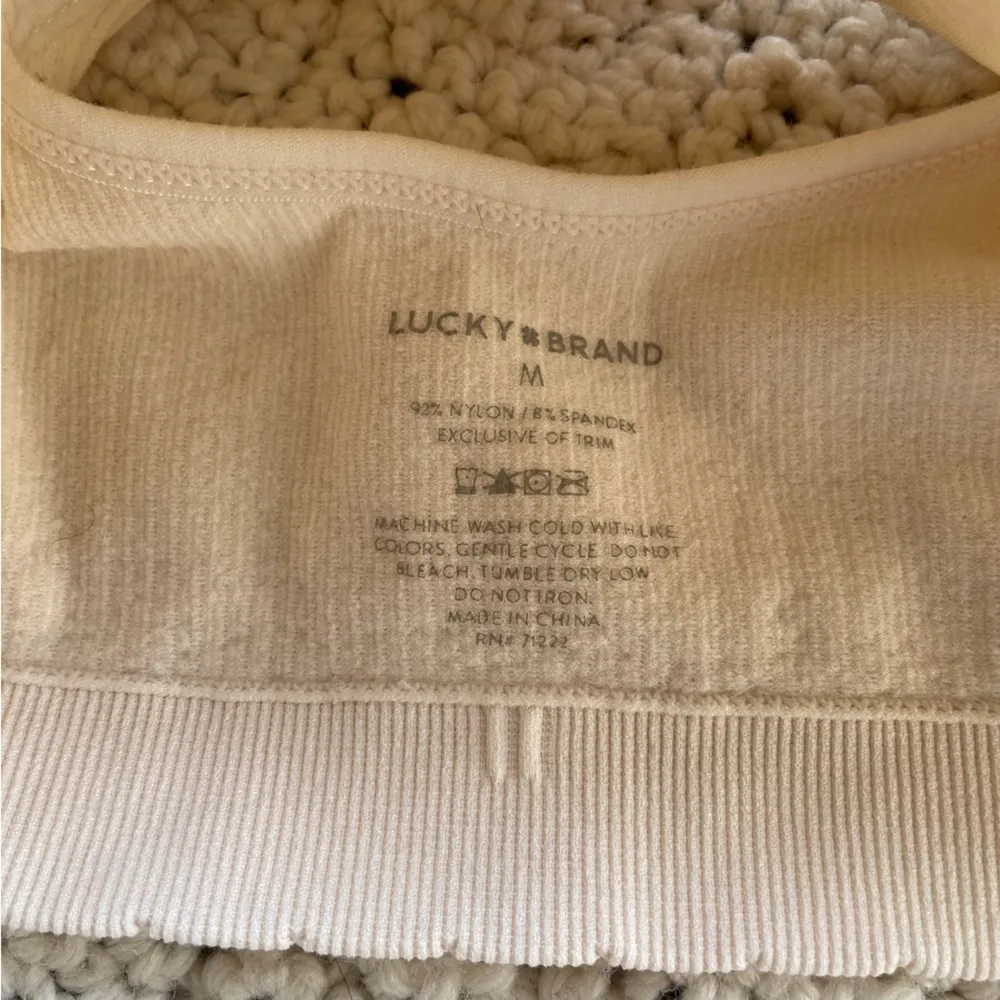 Lucky Brand Nylon Rib Bra Ivory/Cream (Medium) - Image 4