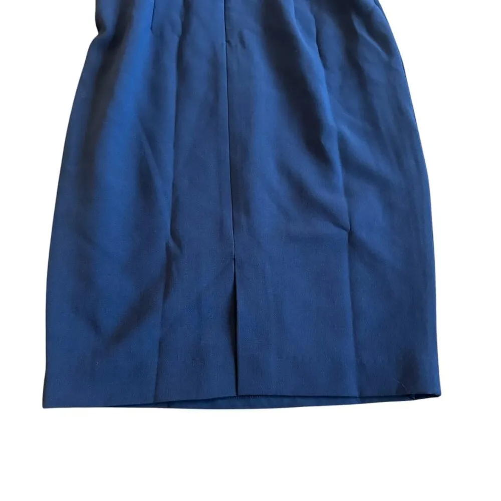 Black Halo Harbor Sheath Dress Pacific Blue Luxury Bow Fitted Size 0 Womens NWT - Image 8