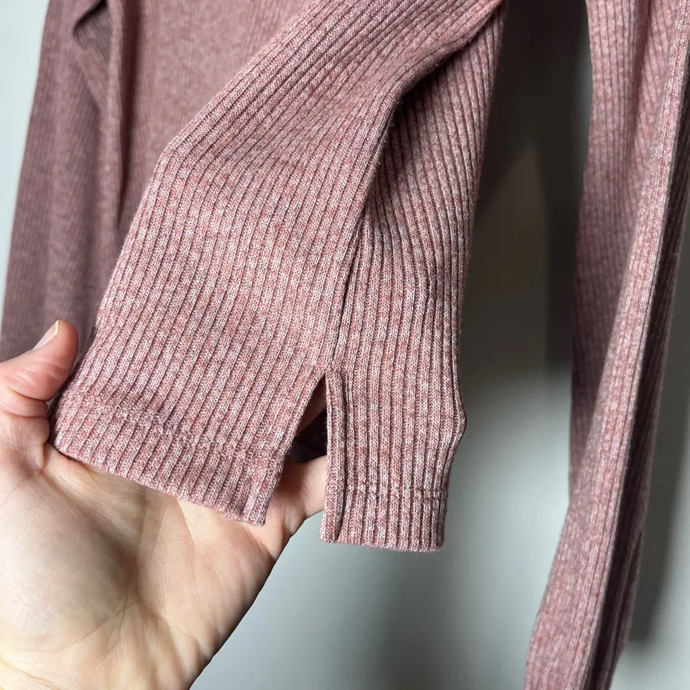 Madewell Heathered Rose Bubble-Sleeve Swing Turtleneck Sz Medium - Image 9