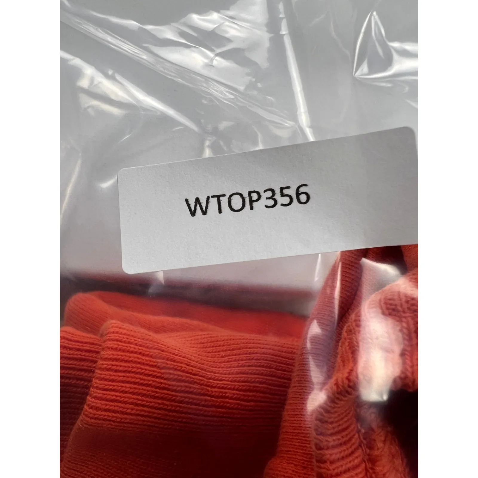 Agolde Premium 100% Cotton French Terry Short Sleeve Sweatshirt Orange Size S - Image 9