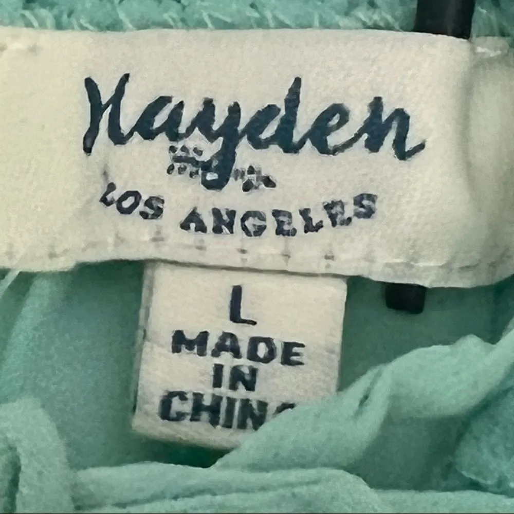 Hayden Los Angeles Sheer Turquoise Blouse - Image 7