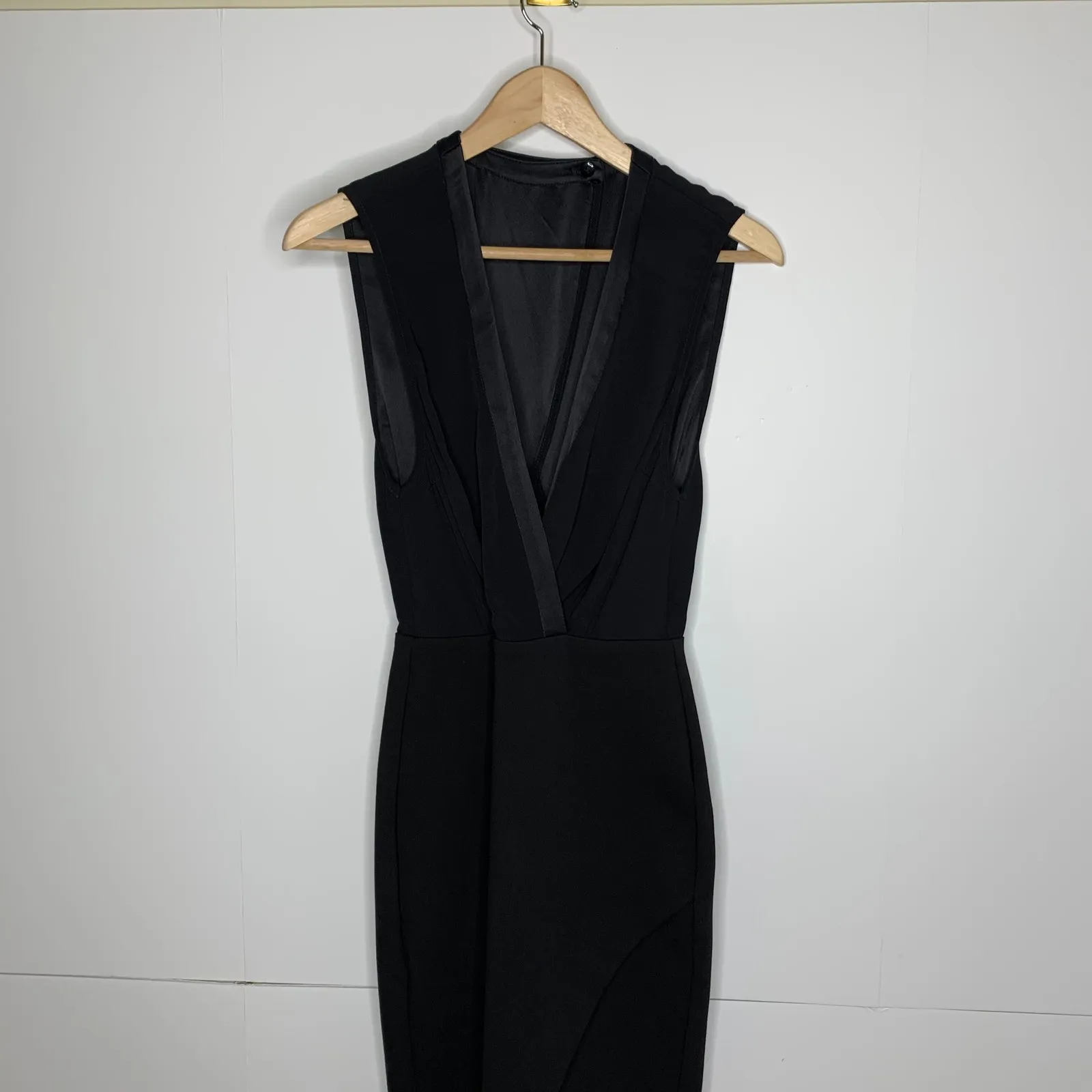 Bec & Bridge Black Faux Wrap Asymmetrical Dress Womens Size 4 - Image 7