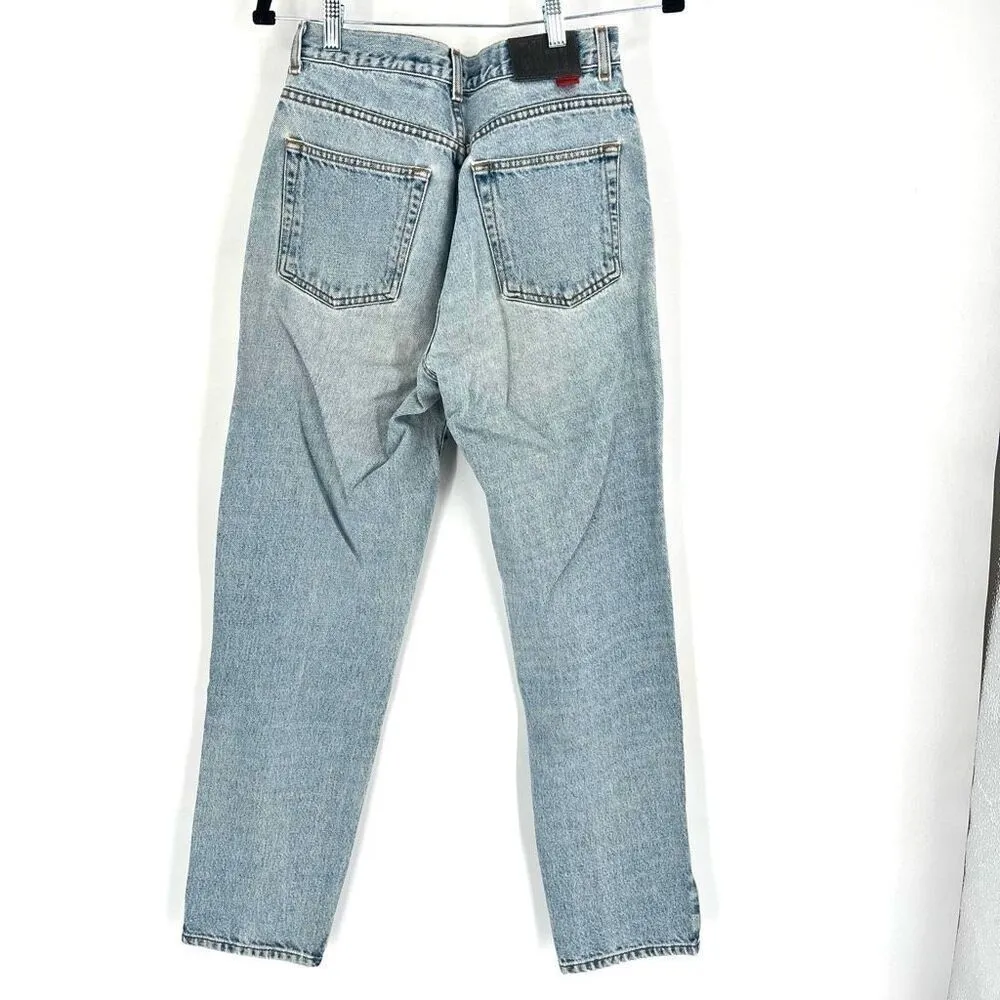 Vintage 90s DKNY Jeans Womens High-Rise Tapered Mom Denim Light Blue Wash Size 8 - Image 3