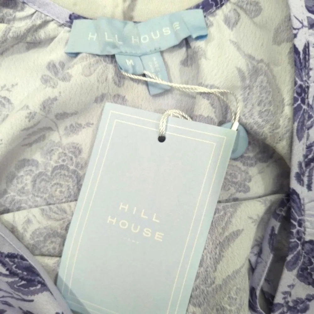 HILL HOUSE‎ The Simone Midi Dress Lilac Purple Tonal Floral Medium - Image 13