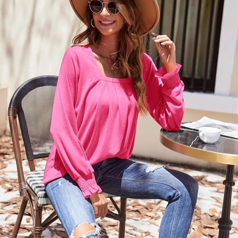 ZEAGOO Long Sleeve Pink Blouse Small - Image 3